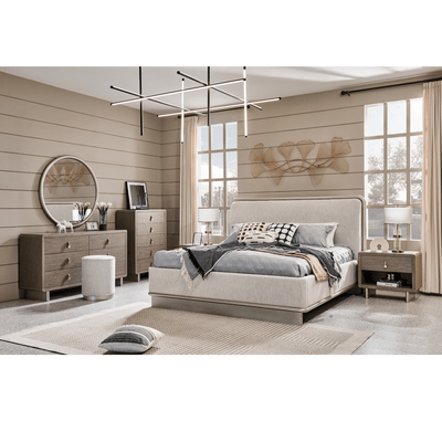 Golden Shimmer Haven King Bedroom Set With Two Free Gift GLASS TABLE LAMP - Al Rugaib Furniture