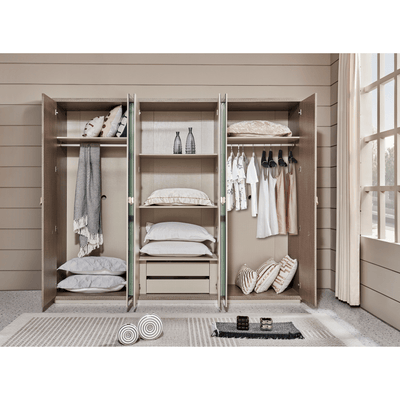 Golden Shimmer Haven King Bedroom Set With Two Free Gift GLASS TABLE LAMP - Al Rugaib Furniture