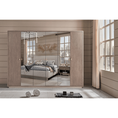 Golden Shimmer Haven King Bedroom Set With Two Free Gift GLASS TABLE LAMP - Al Rugaib Furniture