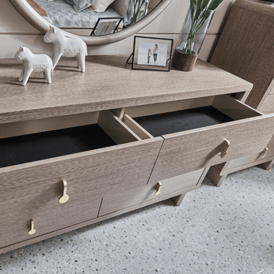 Golden Shimmer Haven King Bedroom Set With Two Free Gift GLASS TABLE LAMP - Al Rugaib Furniture