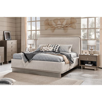 Golden Shimmer Haven King Bedroom Set With Two Free Gift GLASS TABLE LAMP - Al Rugaib Furniture