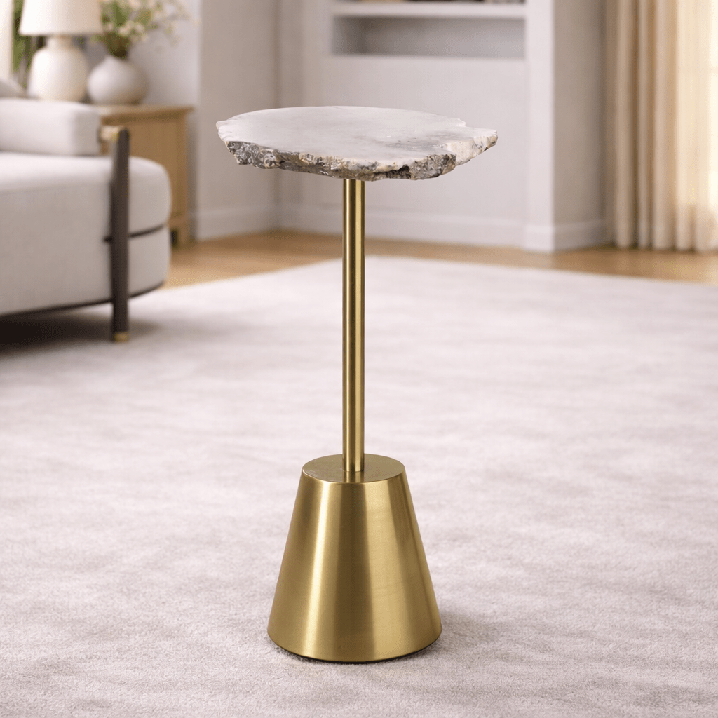 Golden stone accent Table Accent & End Tables| Sagebrook Home