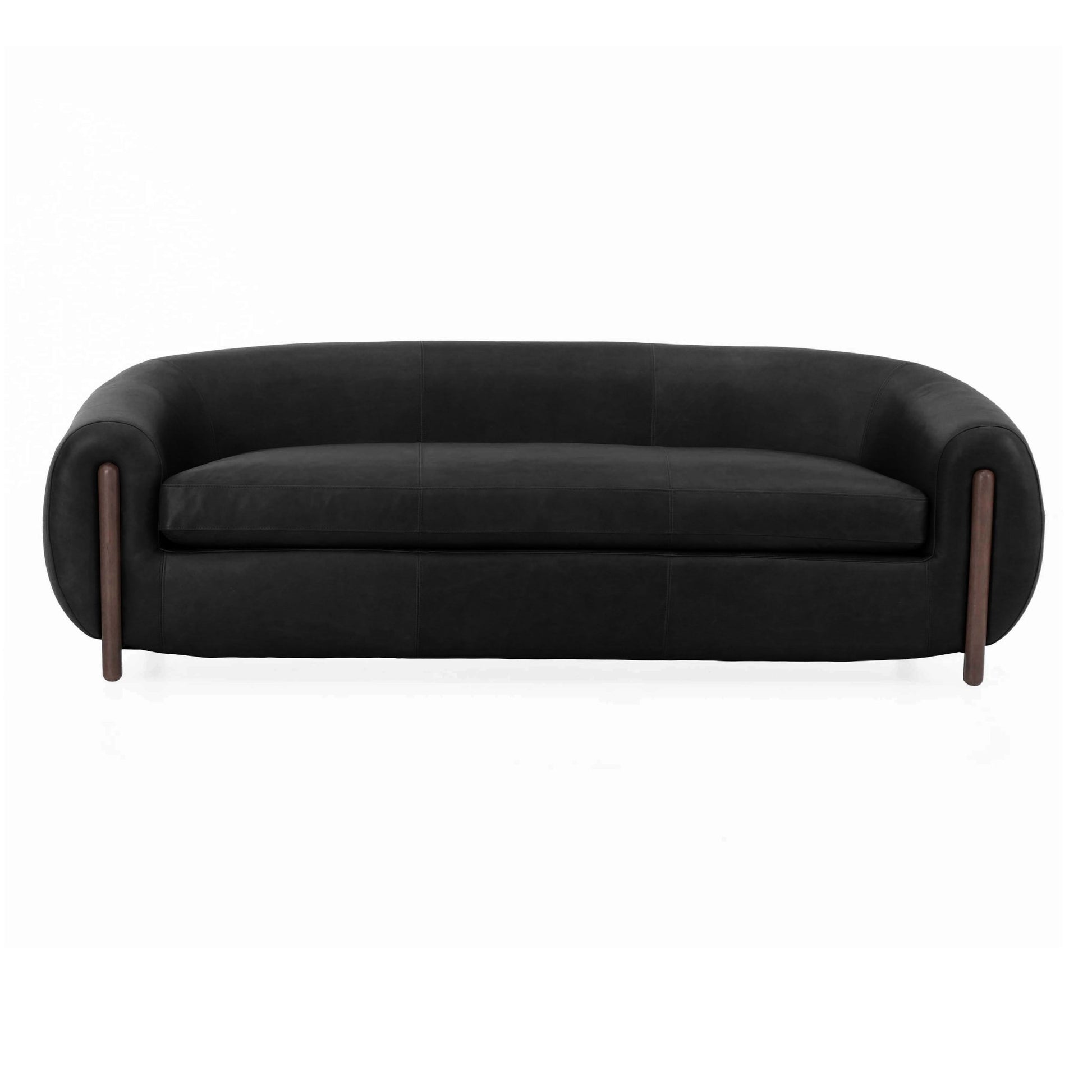 Grace Black Leather Sofa (220cm) Sofas & Loveseats| Roots Furniture