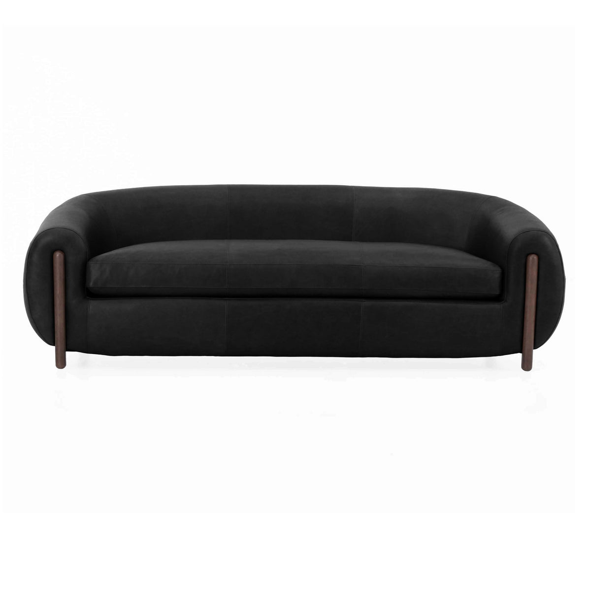 Grace Black Leather Sofa (220cm) Sofas & Loveseats| Roots Furniture