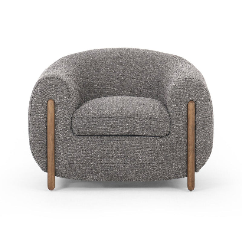 Grace Grey Boucle Arm Chair (96cm) - Al Rugaib Furniture