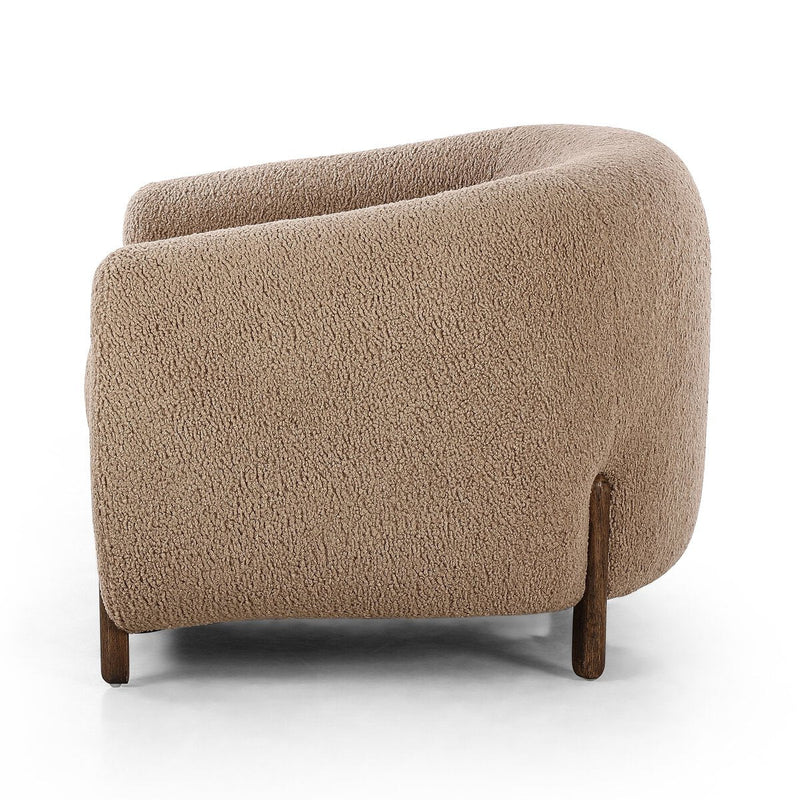 Grace Oat Boucle Arm Chair (96cm) - Al Rugaib Furniture