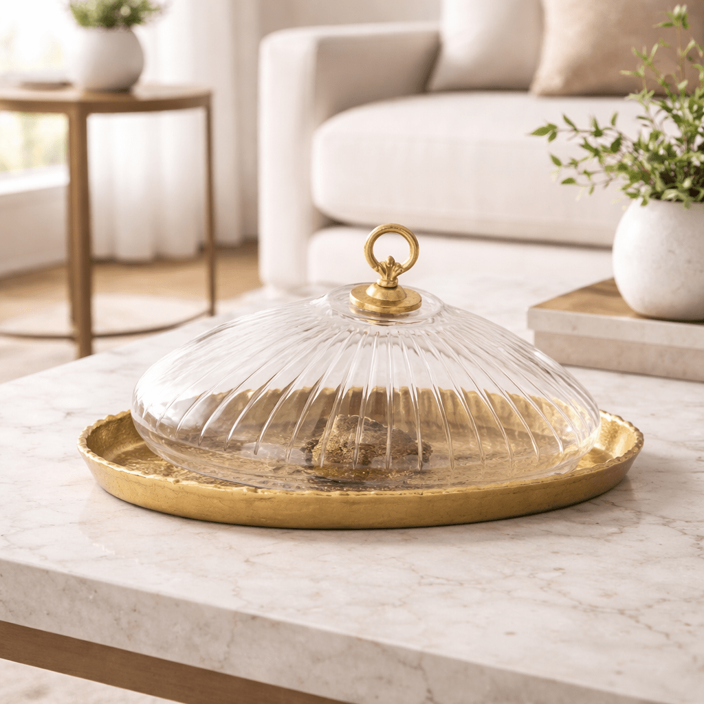 Grand Gourmet Glass Dome Platter Tray| Roots Furniture