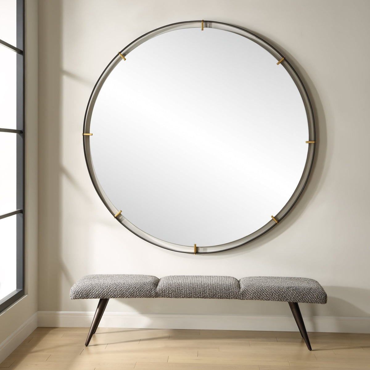 Grand Pendulum Round Mirror Mirrors| Uttermost