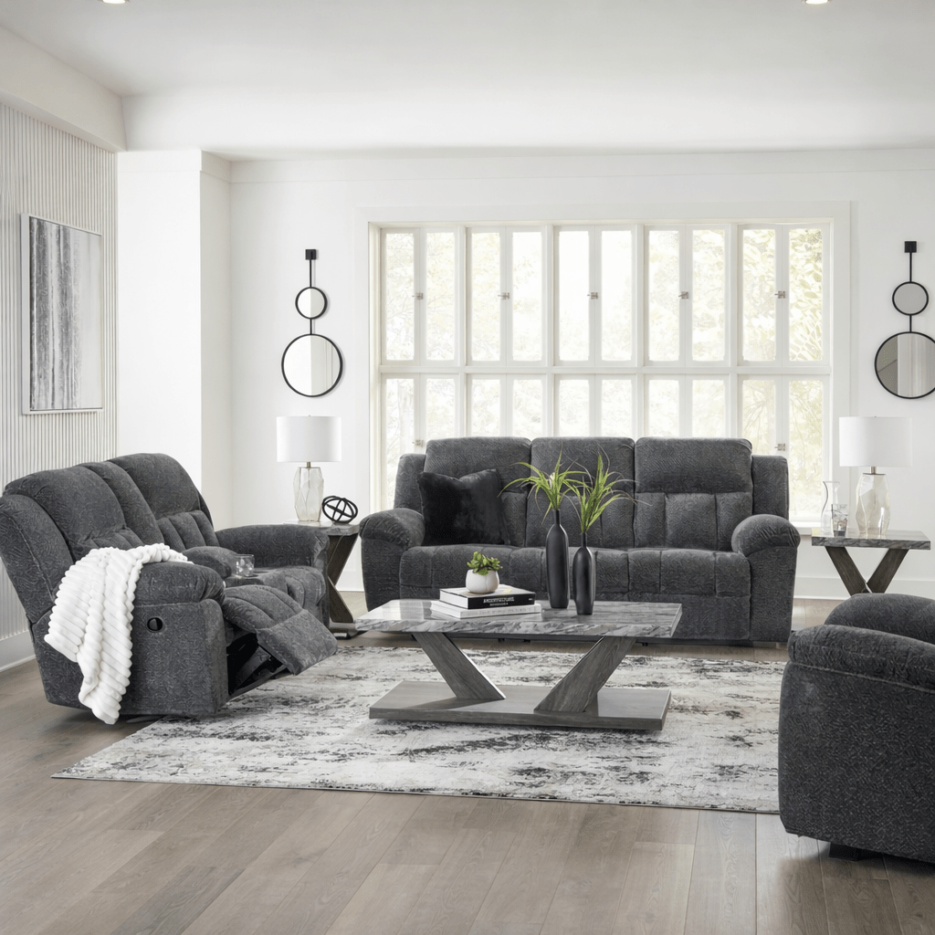 Graphite Frohn Motion set Recliners| Ashley Homestore