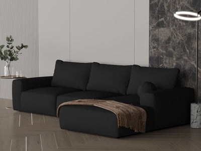 Gray corner sofa, Buraq model, size 265×160 - Al Rugaib Furniture