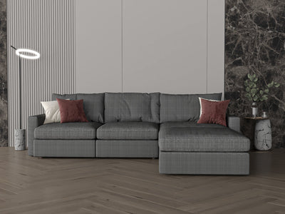 Gray corner sofa model "Luxury" size 250×160 - Al Rugaib Furniture