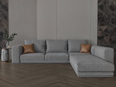 Gray corner sofa model "Ronaq" in size 300×300 - Al Rugaib Furniture