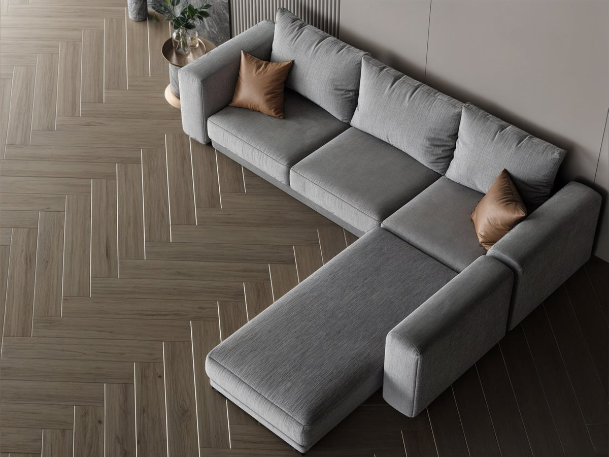 Gray corner sofa model "Ronaq" in size 300×300 Sectionals| Oak