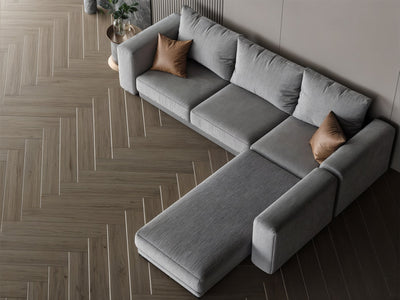 Gray corner sofa model "Ronaq" in size 300×300 - Al Rugaib Furniture