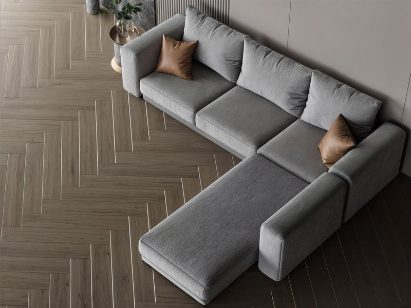 Gray corner sofa model "Ronaq" in size 300×300 - Al Rugaib Furniture