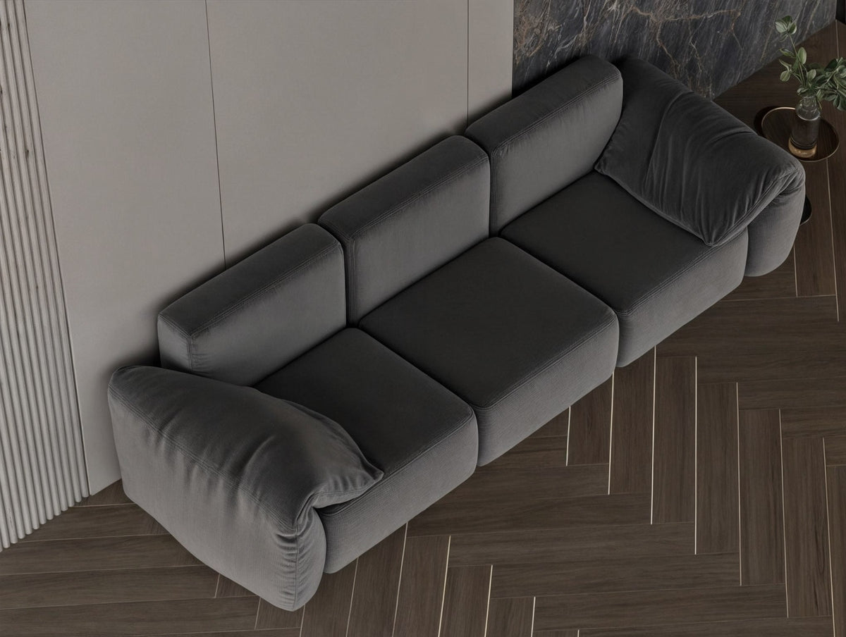 Gray neon chanel fabric sofa 270x90x37 cm Sofas & Loveseats| Oak
