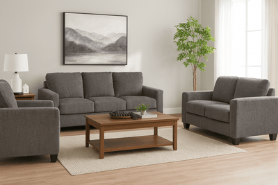 Gray Rannis Sofa Set - Al Rugaib Furniture