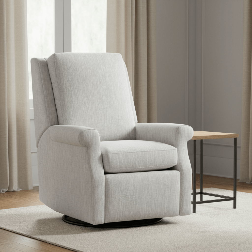 Greek Key Arm Manual Swivel Glider Recliner Recliners| Fairfield Chair