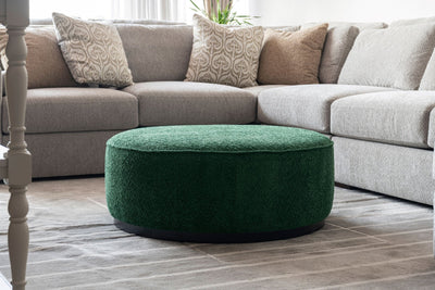 Green Boucle Ottoman W91xH36cm - Al Rugaib Furniture