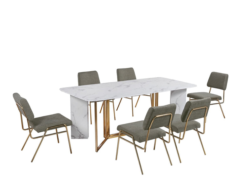 GREEN LINEN DINING CHAIR - Al Rugaib Furniture