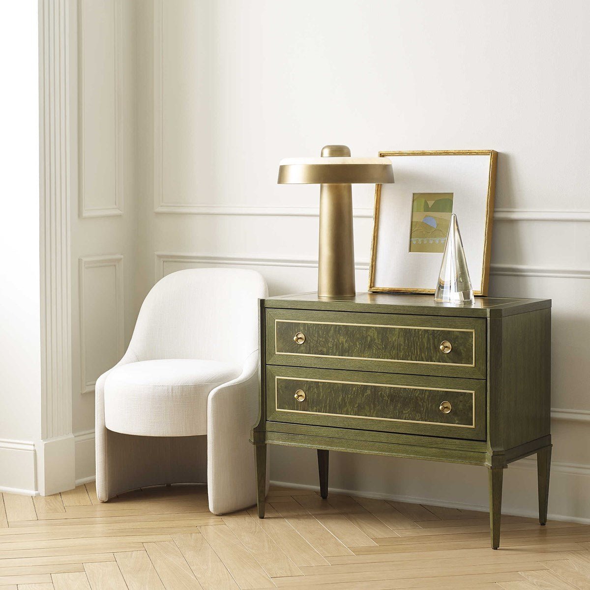 Green With Envy 2 Drawer Chest Cabinets & Chests| Uttermost