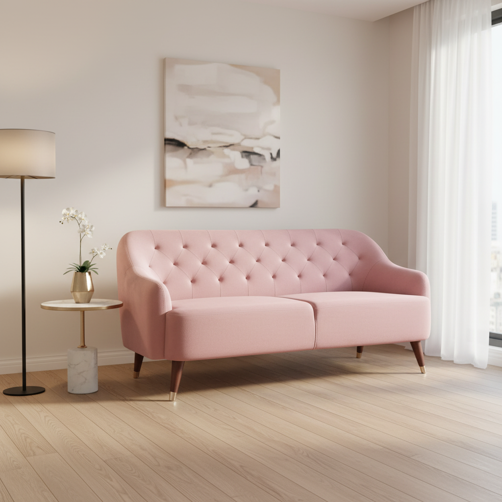 Greenwood Grandeur Pink Sofa Roots Furniture