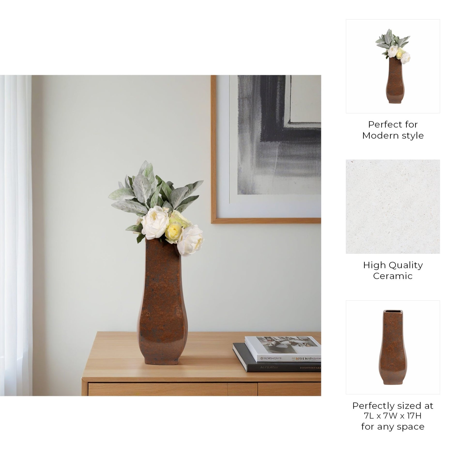 Gresham Ceramic Vase Vases and Jars| Sagebrook Home