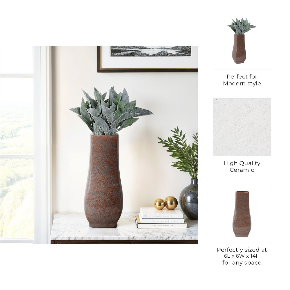 Gresham Ceramic Vase Vases and Jars| Sagebrook Home