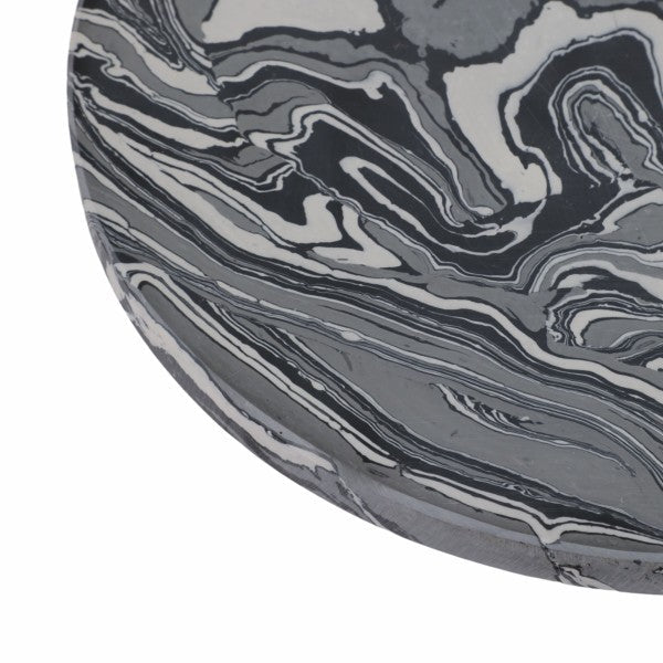 GREY COMPOSITE STONE TOP GREY MARBLE BASE AND MS GOLD EPL Accent & End Tables| Sagebrook Home