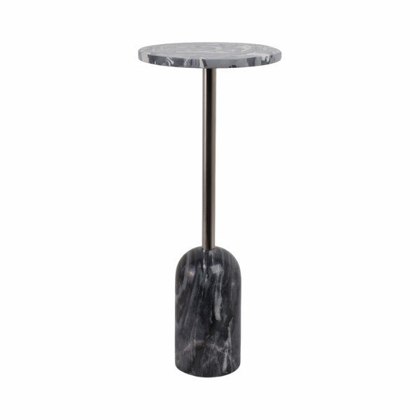 GREY COMPOSITE STONE TOP GREY MARBLE BASE AND MS GOLD EPL Accent & End Tables| Sagebrook Home