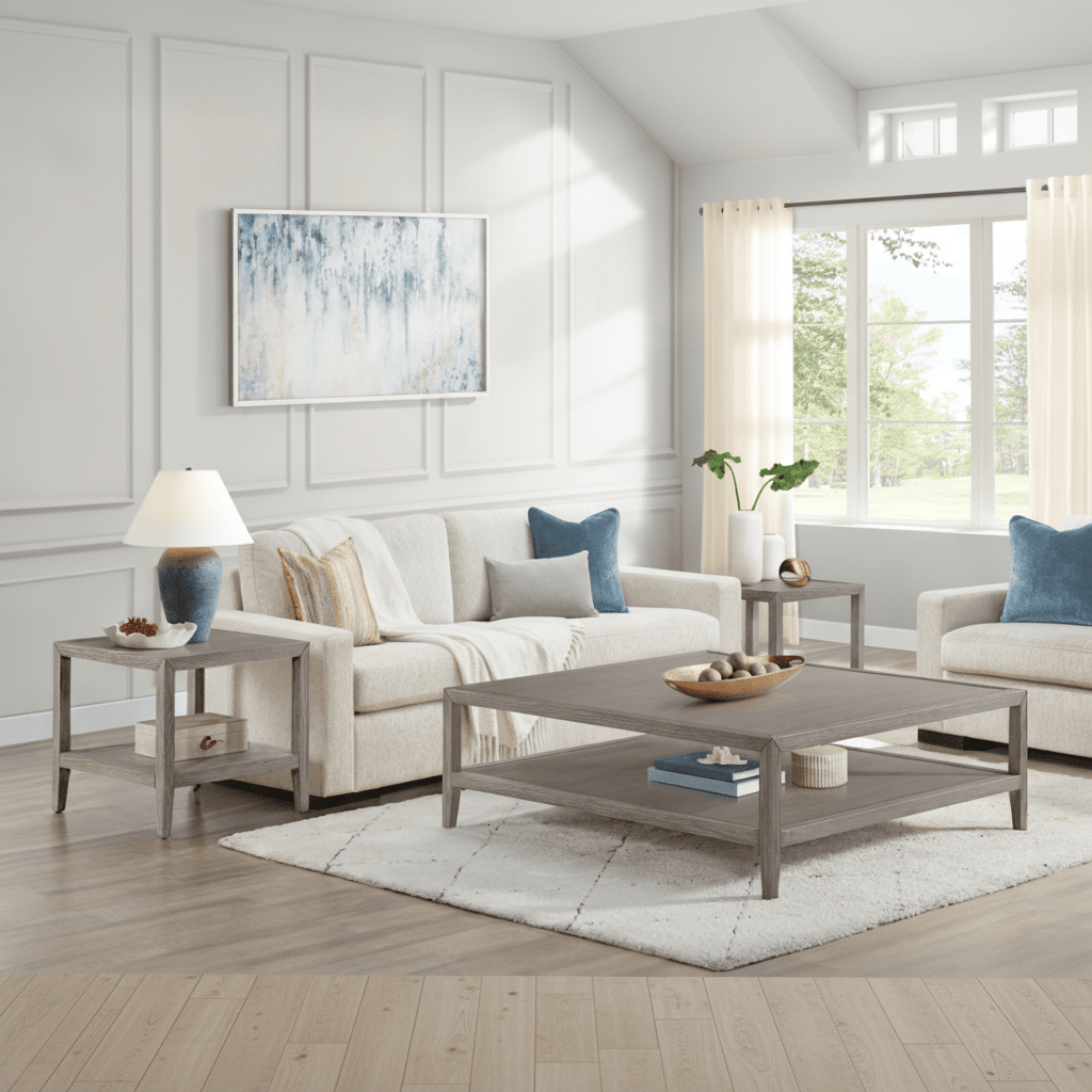 Grey Oak Wood Coffee Table Coffee Tables| Roots Furniture