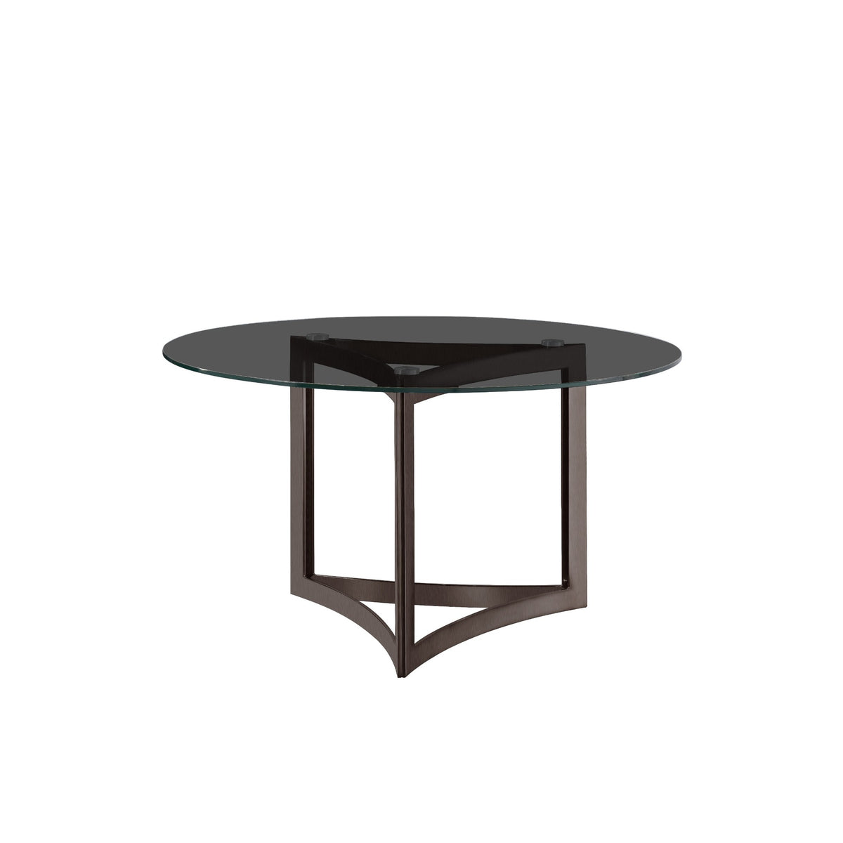 Alexa Dining Table Bronze Base and 150 CM Round Gray Glass