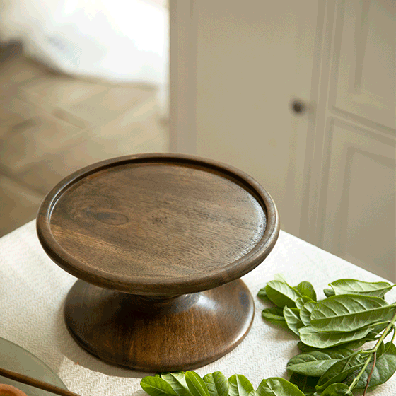 Vana Glass Hurricane W/ Wooden Stand Candle Holders| Roots Furniture