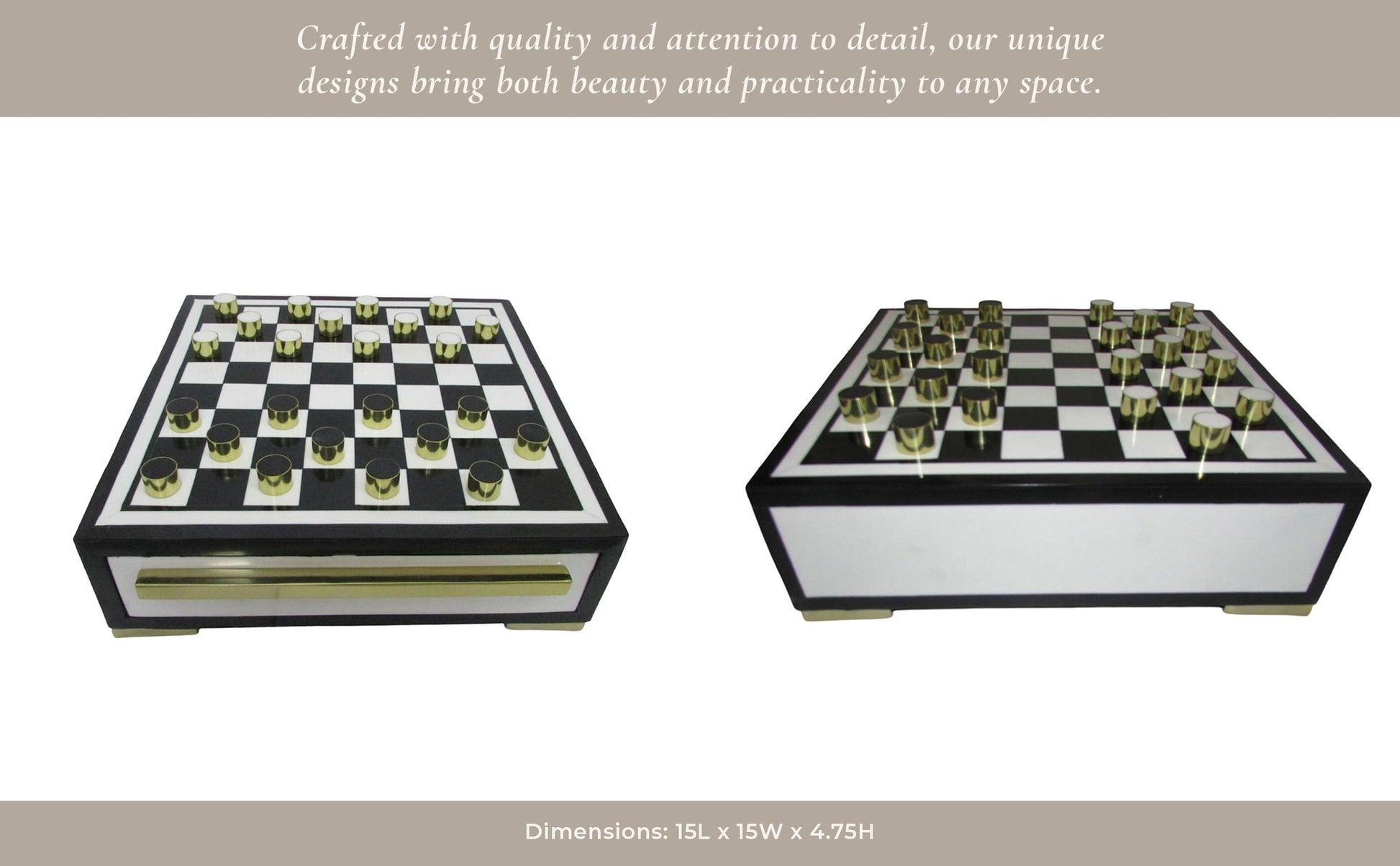 Guersney Checkers Set Table Decors| Sagebrook Home