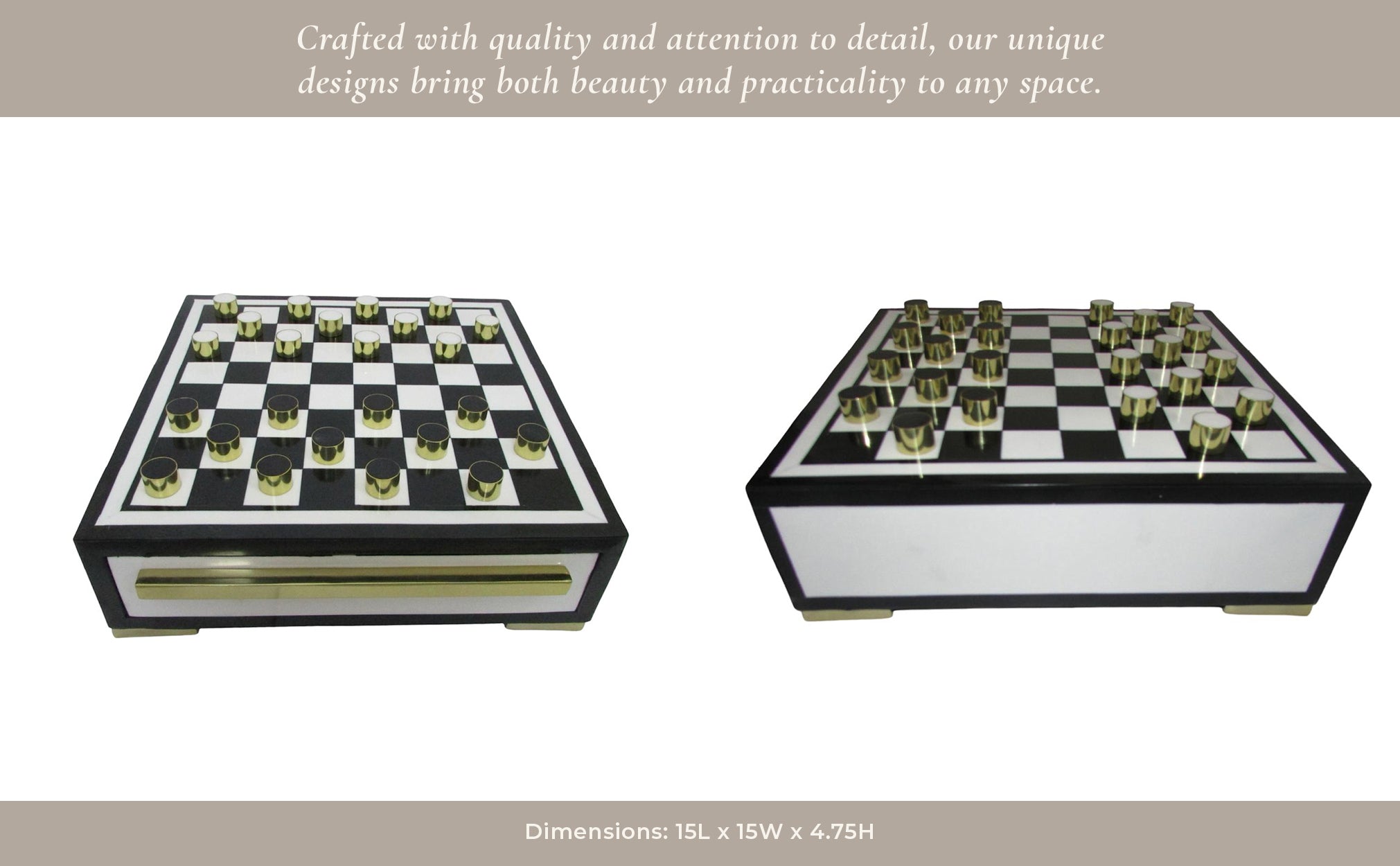 Guersney Checkers Set Table Decors| Sagebrook Home