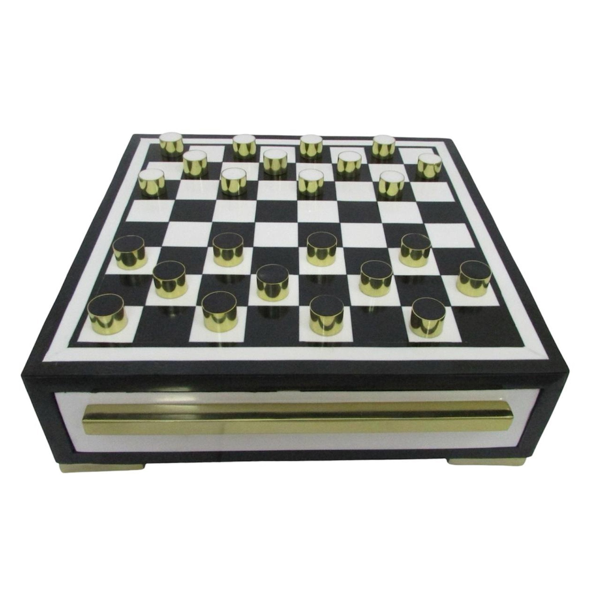 Guersney Checkers Set Table Decors| Sagebrook Home
