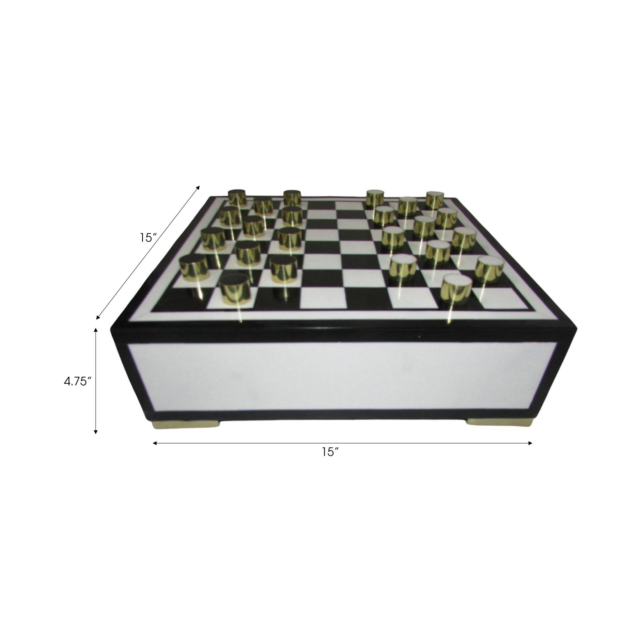 Guersney Checkers Set Table Decors| Sagebrook Home