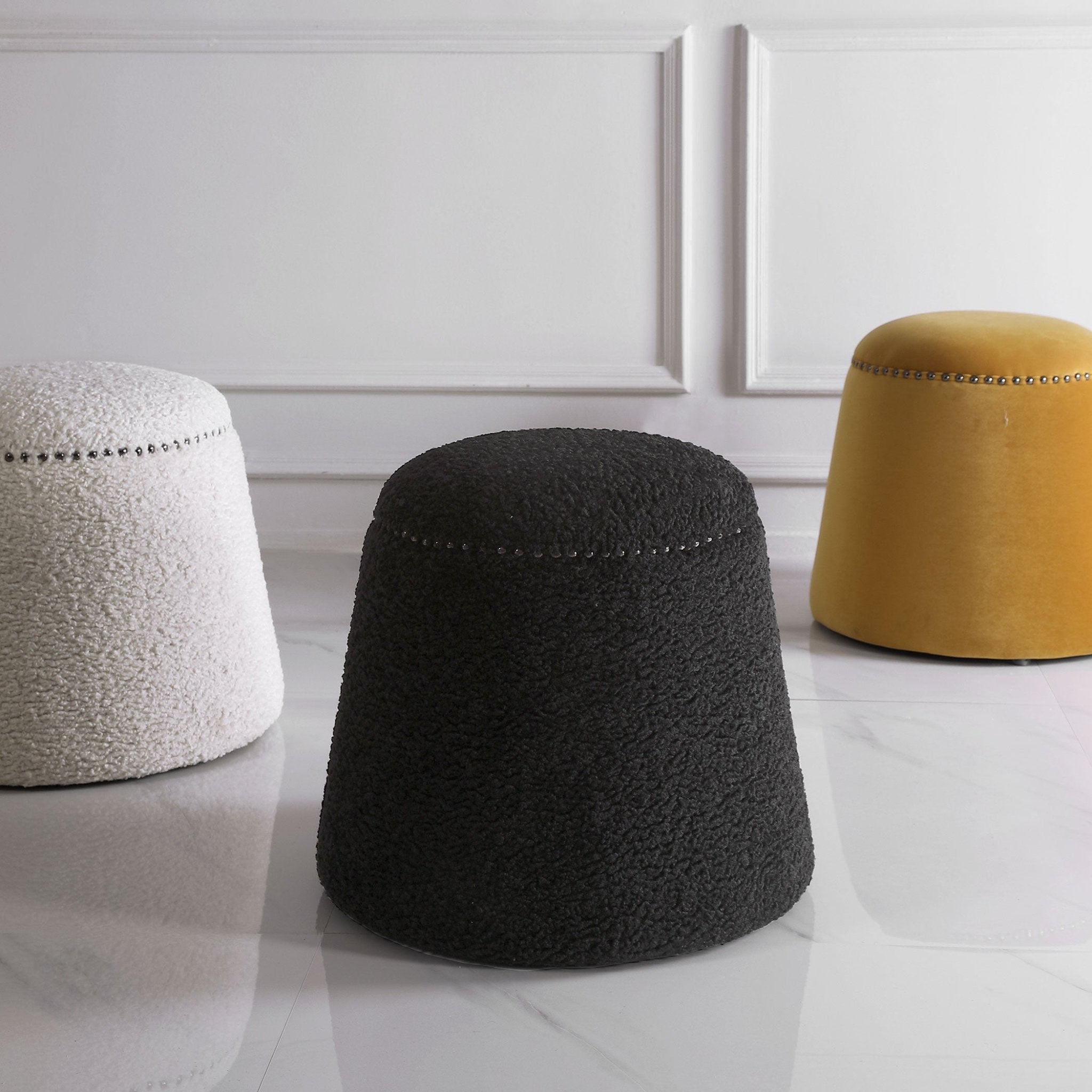 Gumdrop Ottoman, Black Ottomans| Uttermost