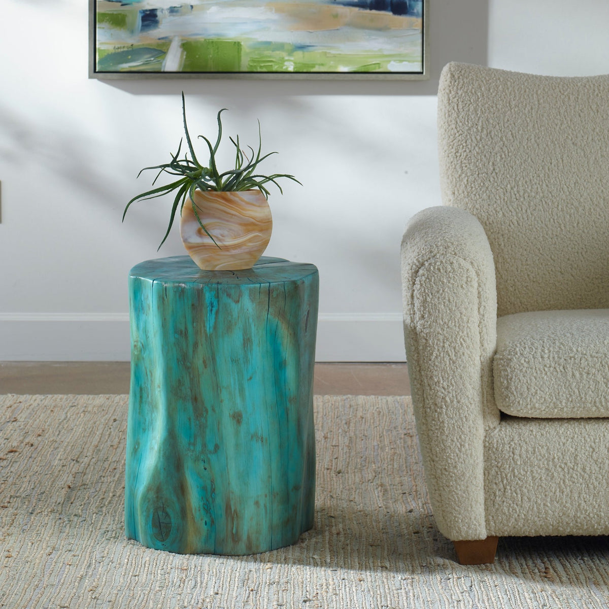 Habitat Accent Stool, Blue Stools| Uttermost