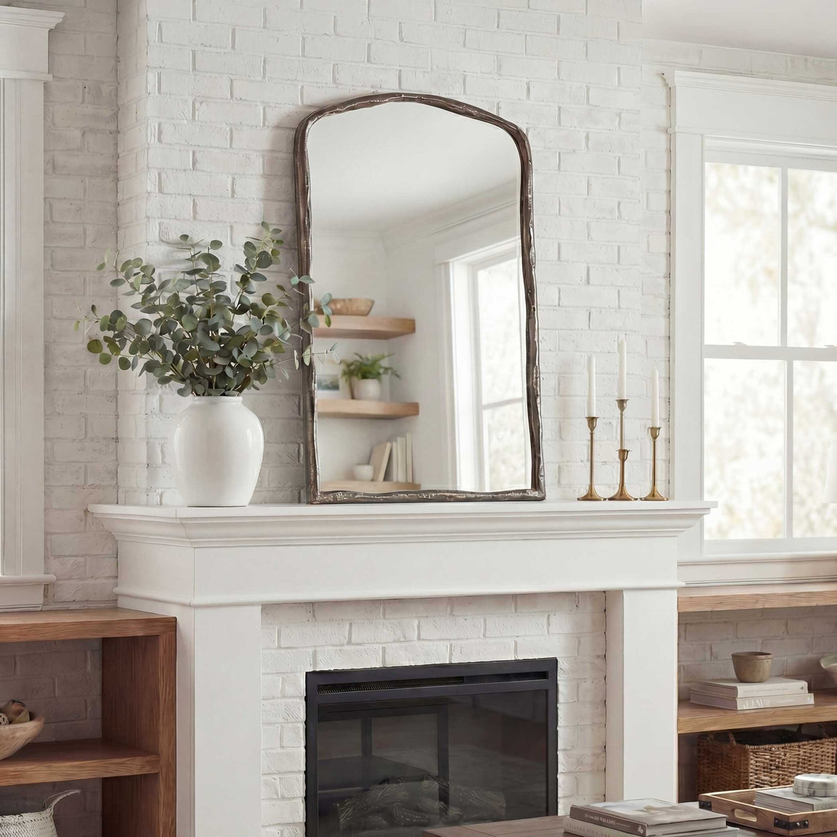 Hammered Antique Nickel Arch Mirror Mirrors| Uttermost