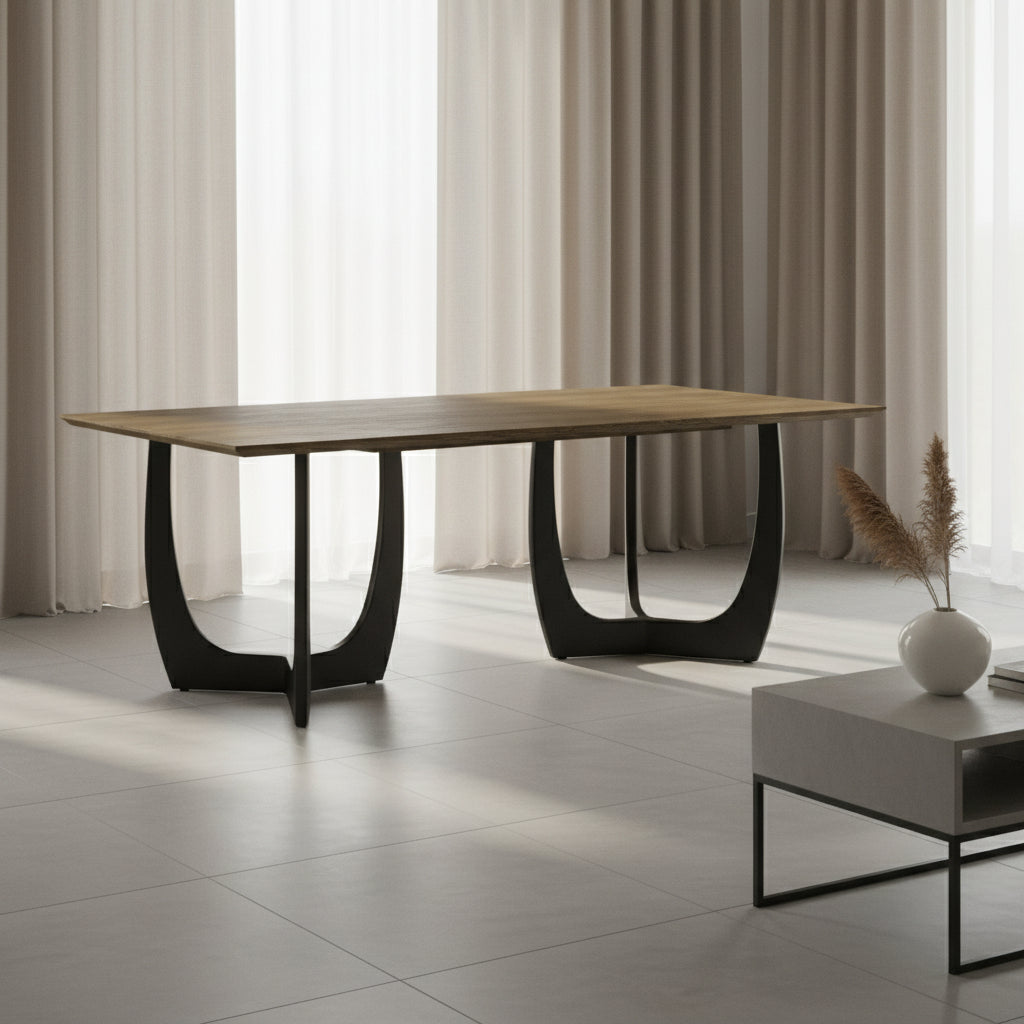 Hana Antique Oak Dining Table 8 Seater SET Dining Tables| Roots Furniture