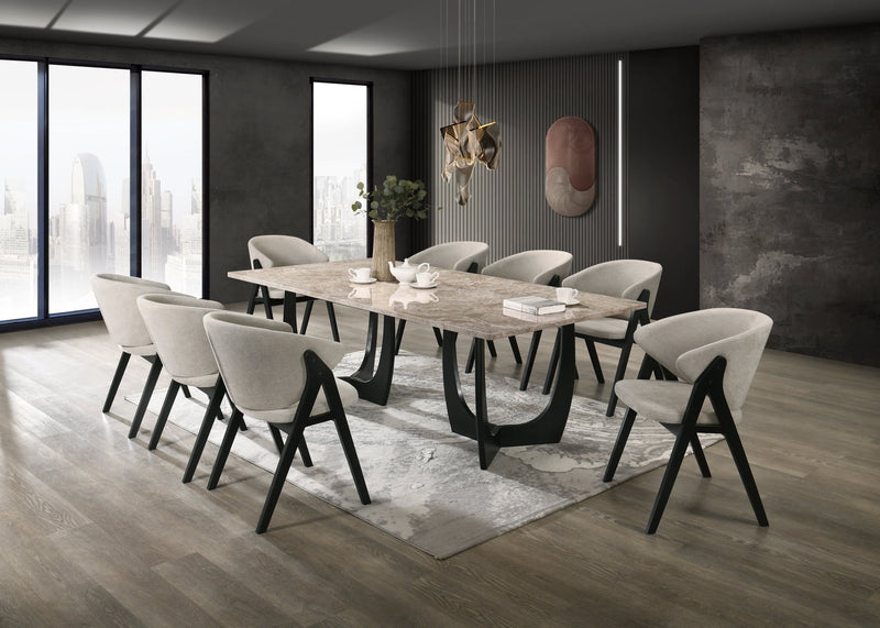 Hana Beige Marble Dining Table 8 - Al Rugaib Furniture