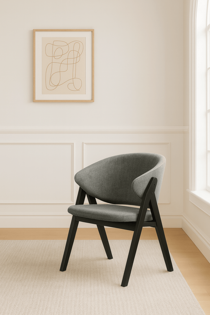 Hana Dark Gray Dining Chair - Al Rugaib Furniture