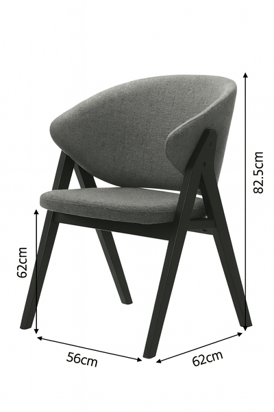 Hana Dark Gray Dining Chair - Al Rugaib Furniture