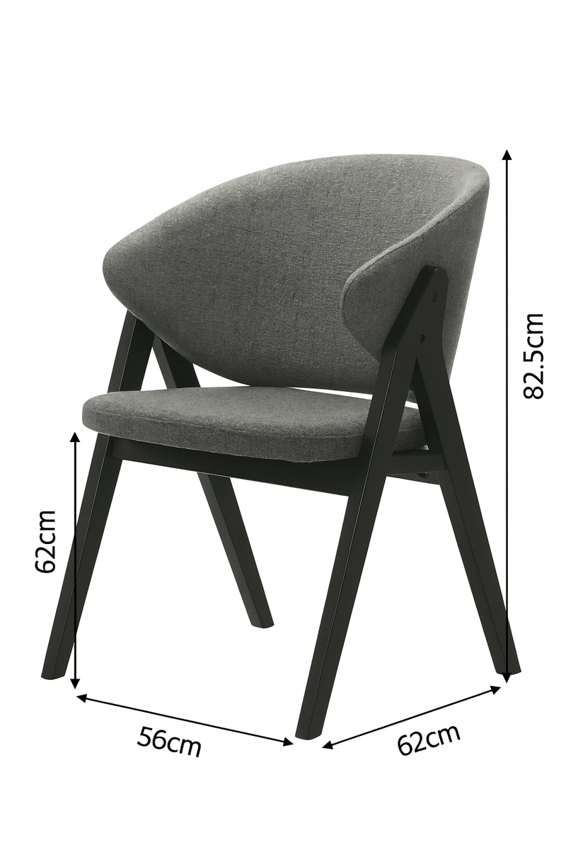 Hana Dark Gray Dining Chair - Al Rugaib Furniture