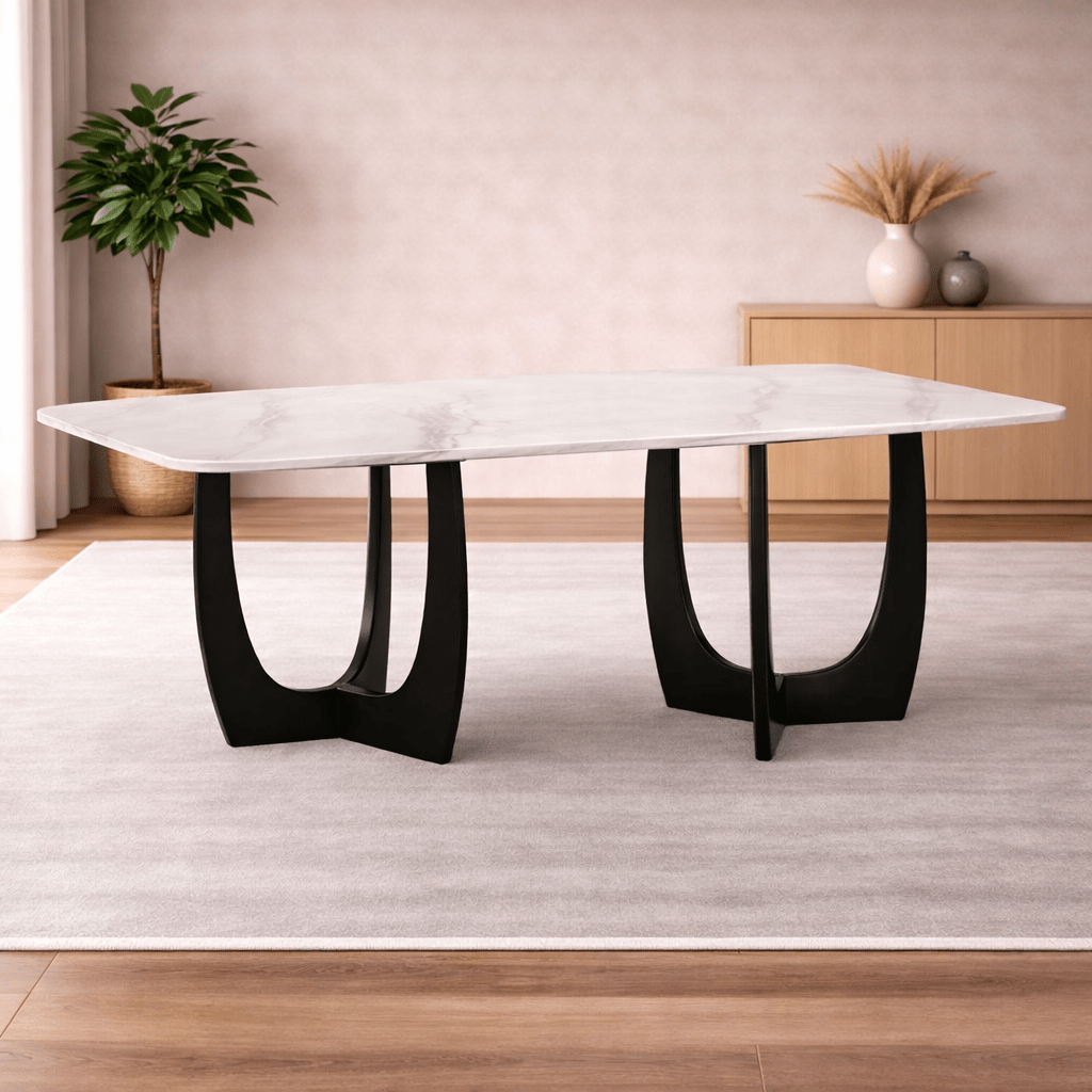 Hana White Marble Dining Table 8 Dining Tables| Roots Furniture