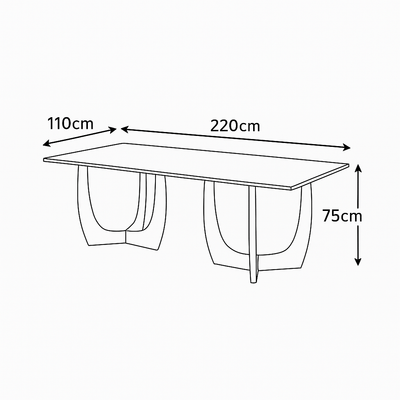Hana White Marble Dining Table 8 - Al Rugaib Furniture
