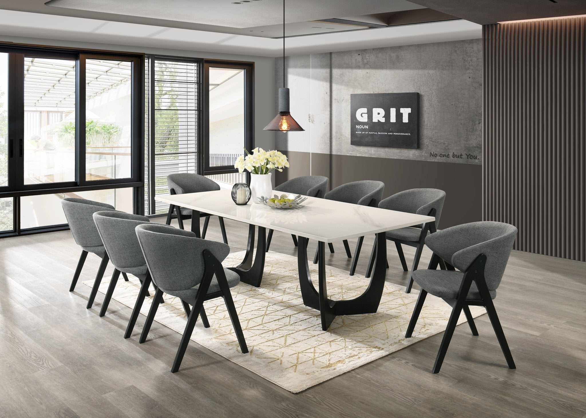 Hana White Marble Dining Table 8 Dining Tables| Roots Furniture