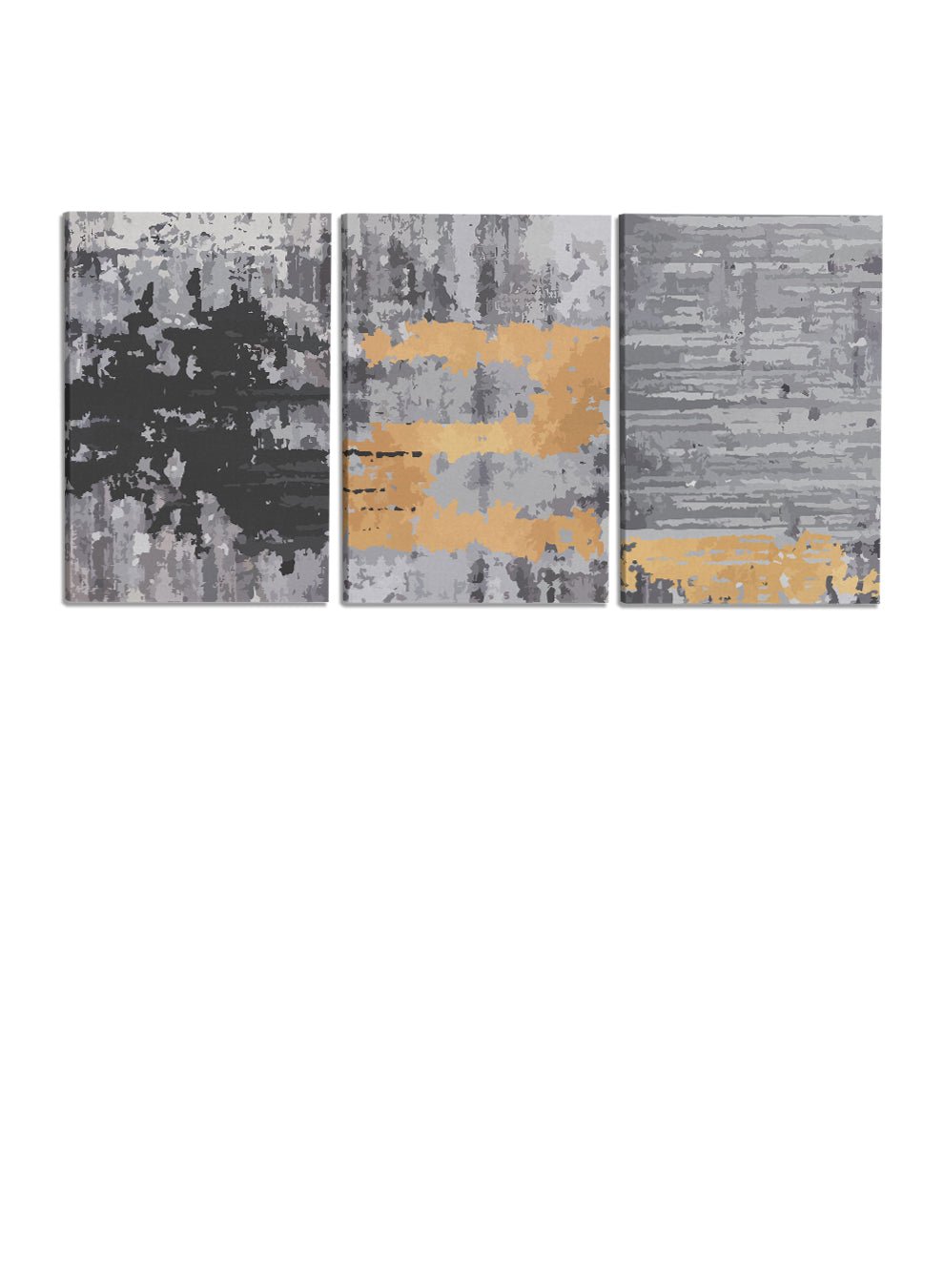 Hand Drawn Triptych Abstract Paintings(set of 3) Paintings & Pictures| LOWHA
