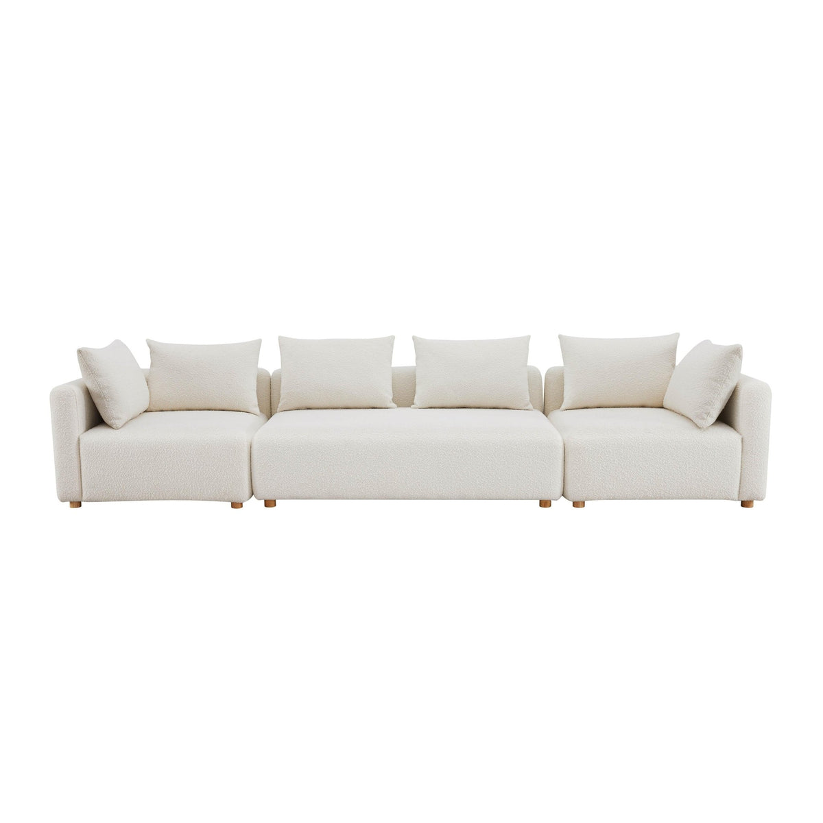 Hangover Cream Boucle 145 inch Long Sofa Sofas & Loveseats| TOV